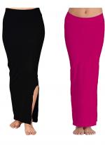 Lycra Pink And Black Casual Wear Plain Shapewear